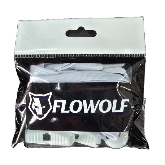 FLOWOLF Fast Flat Elastic Laces - White