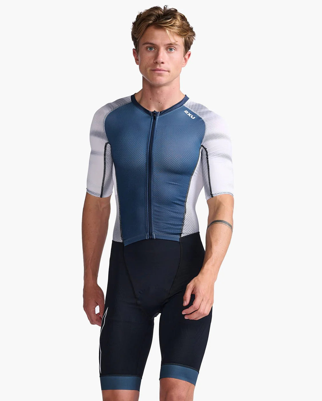 2XU Light Speed Sleeved Trisuit Men's - Midnight White