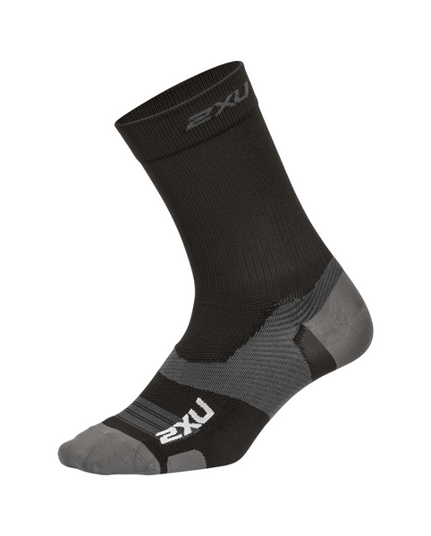 2XU South Africa - Unisex Vectr Ultralight Crew Socks - Black/Titanium