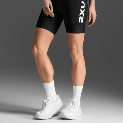 2XU South Africa - Women's Aero 7 Inch Tri Short - Black / White