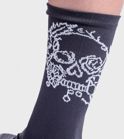 ALÈ Skull Socks - Black / White